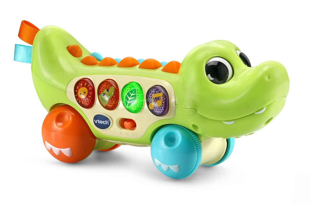 VTech Tril & Syng alligator – grønt skubbelegetøj