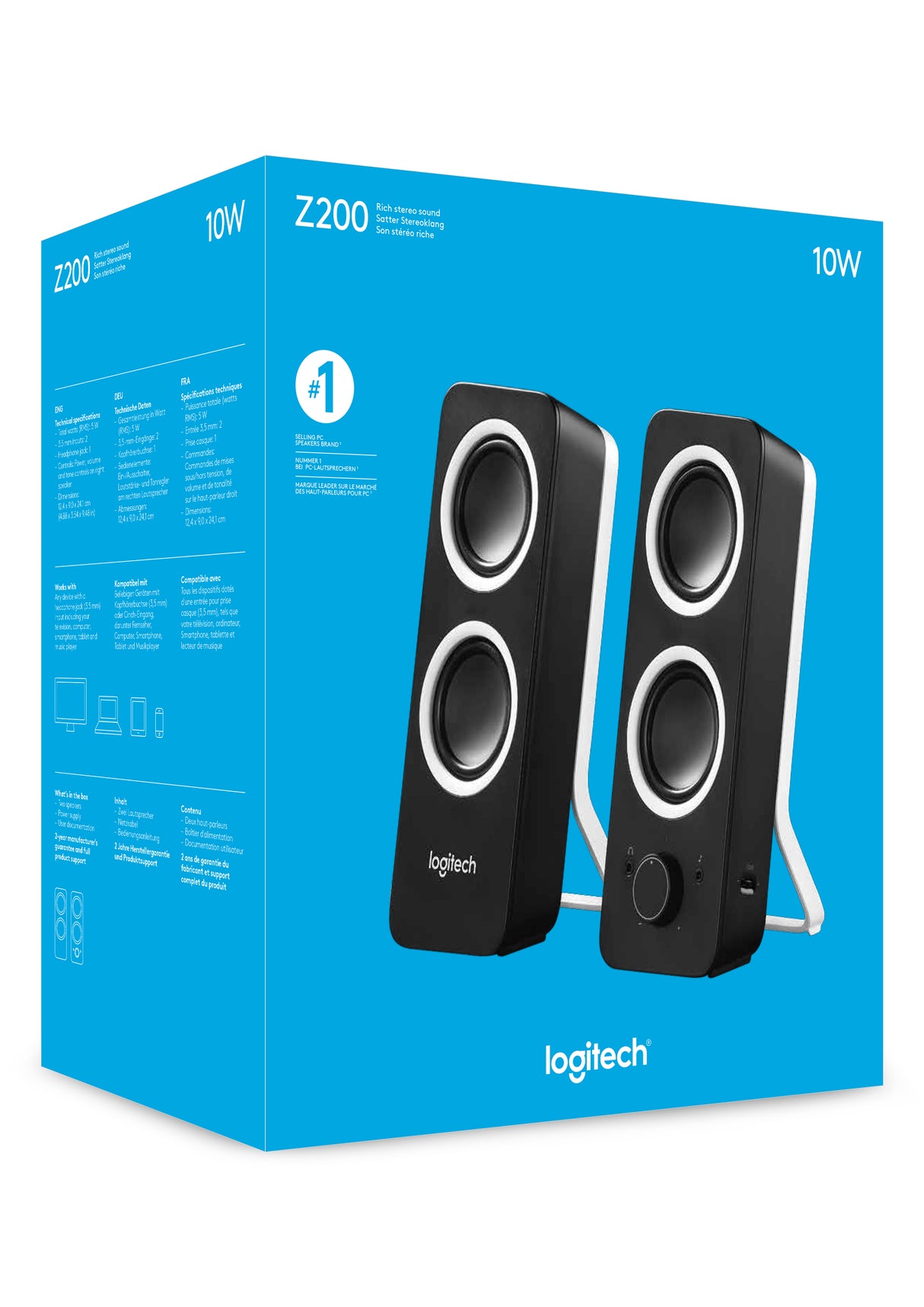 Logitech Z200 Högtalare Svarta