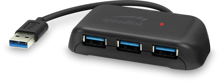 SpeedLink SNAPPY EVO USB Hub, 4-Port, USB 3.0, Passive, black