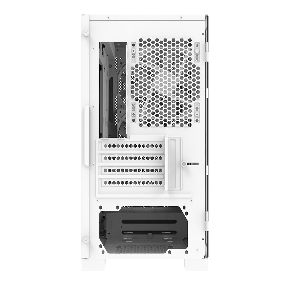 Montech Air 100 ARGB White  - Micro ATX, Tempered glass, 4x ARGB fans included