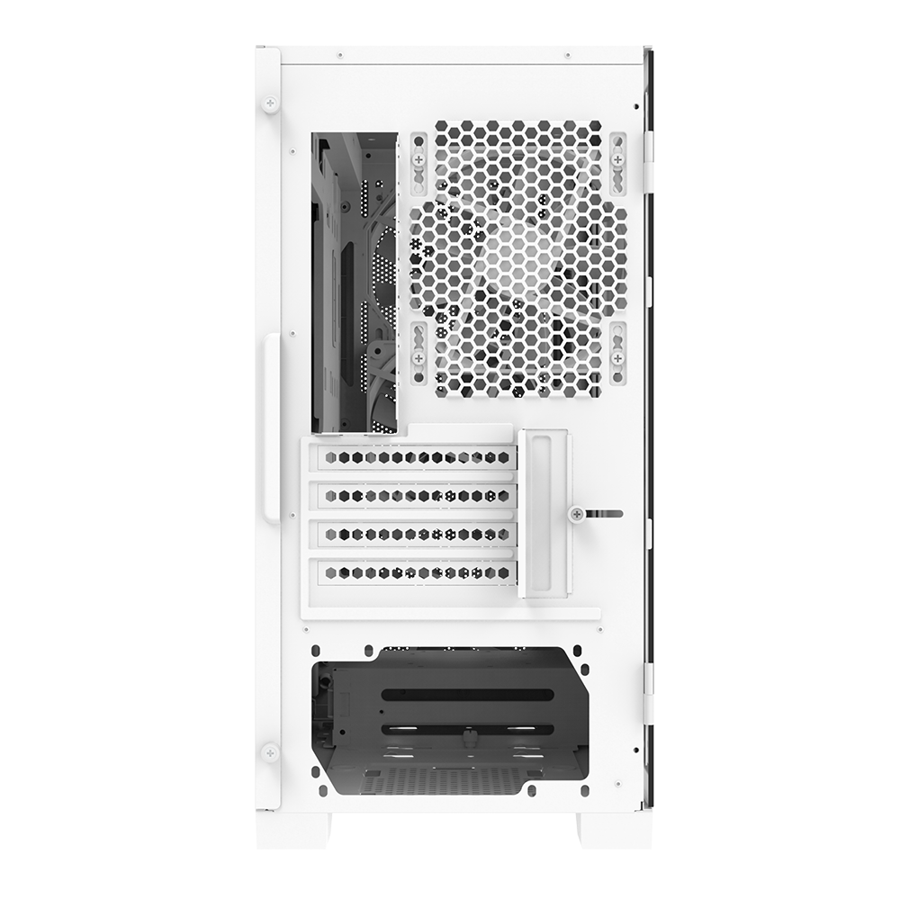 Montech Air 100 ARGB White - Micro ATX, Tempered glass, 4x ARGB fans included