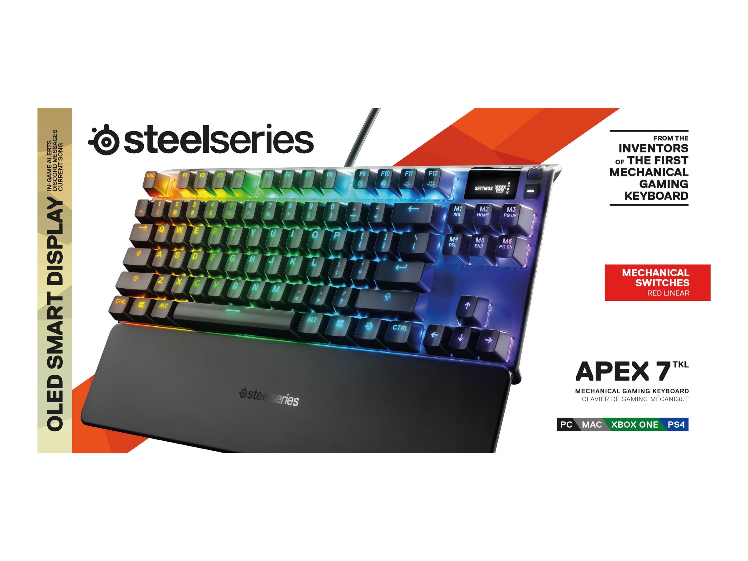 SteelSeries Apex 7 TKL Tastatur Mekanisk RGB Kabling Steelseries