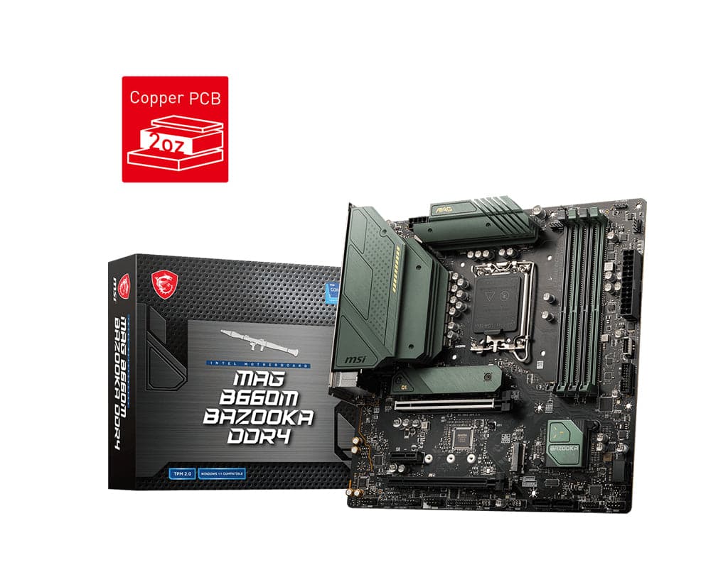 MSI MAG B660M BAZOOKA DDR4 Micro-ATX LGA1700 Intel B660 MSI