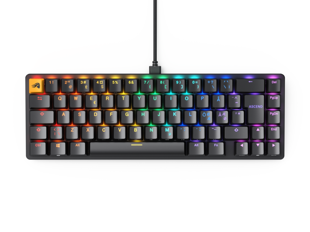 Glorious GMMK 2 Compact 65% - Fox switch, NO-Layout - Sort Glorious