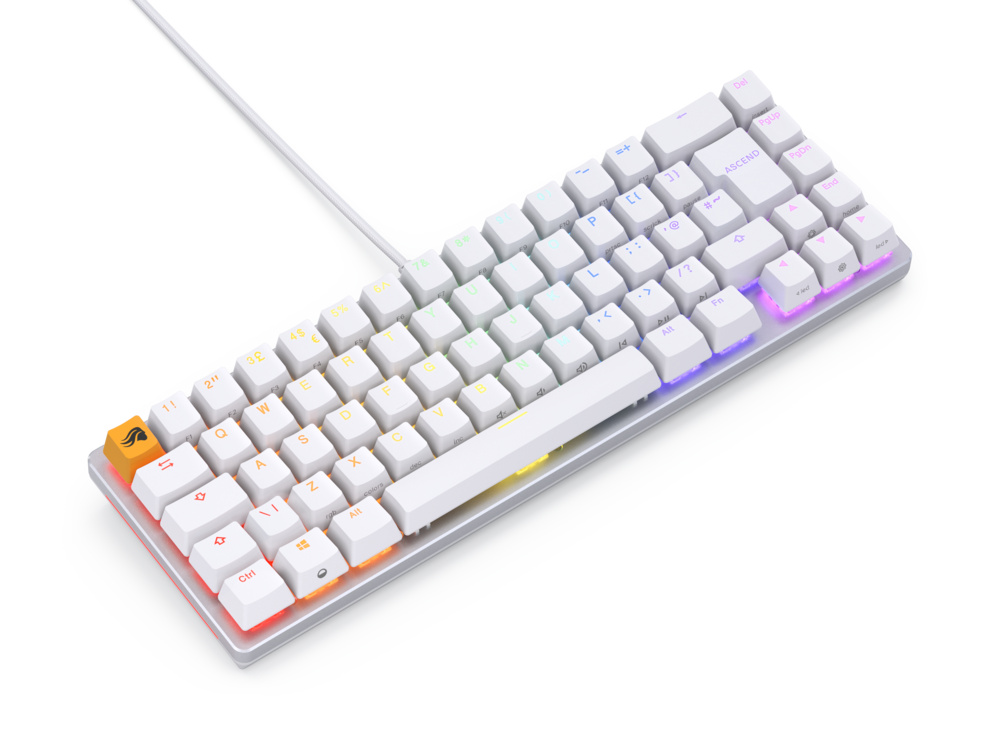 Glorious GMMK 2 Compact 65% - Fox switch, NO-Layout - Hvid Glorious