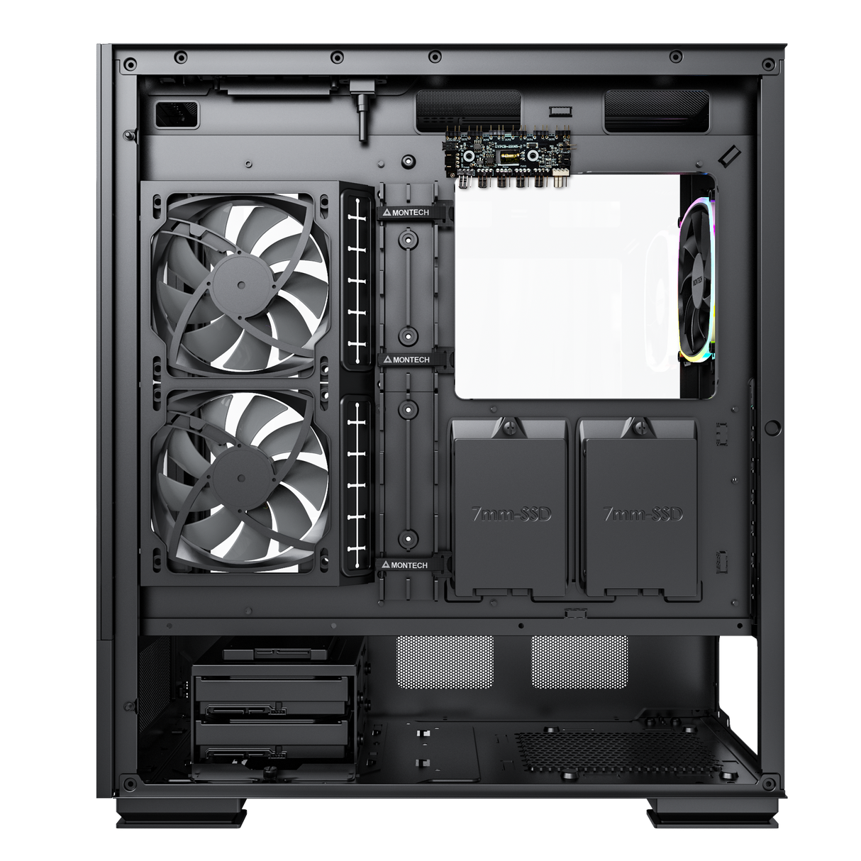 Montech Sky Two Black - Midi-tower, E-ATX, 4x ARGB PWM fans