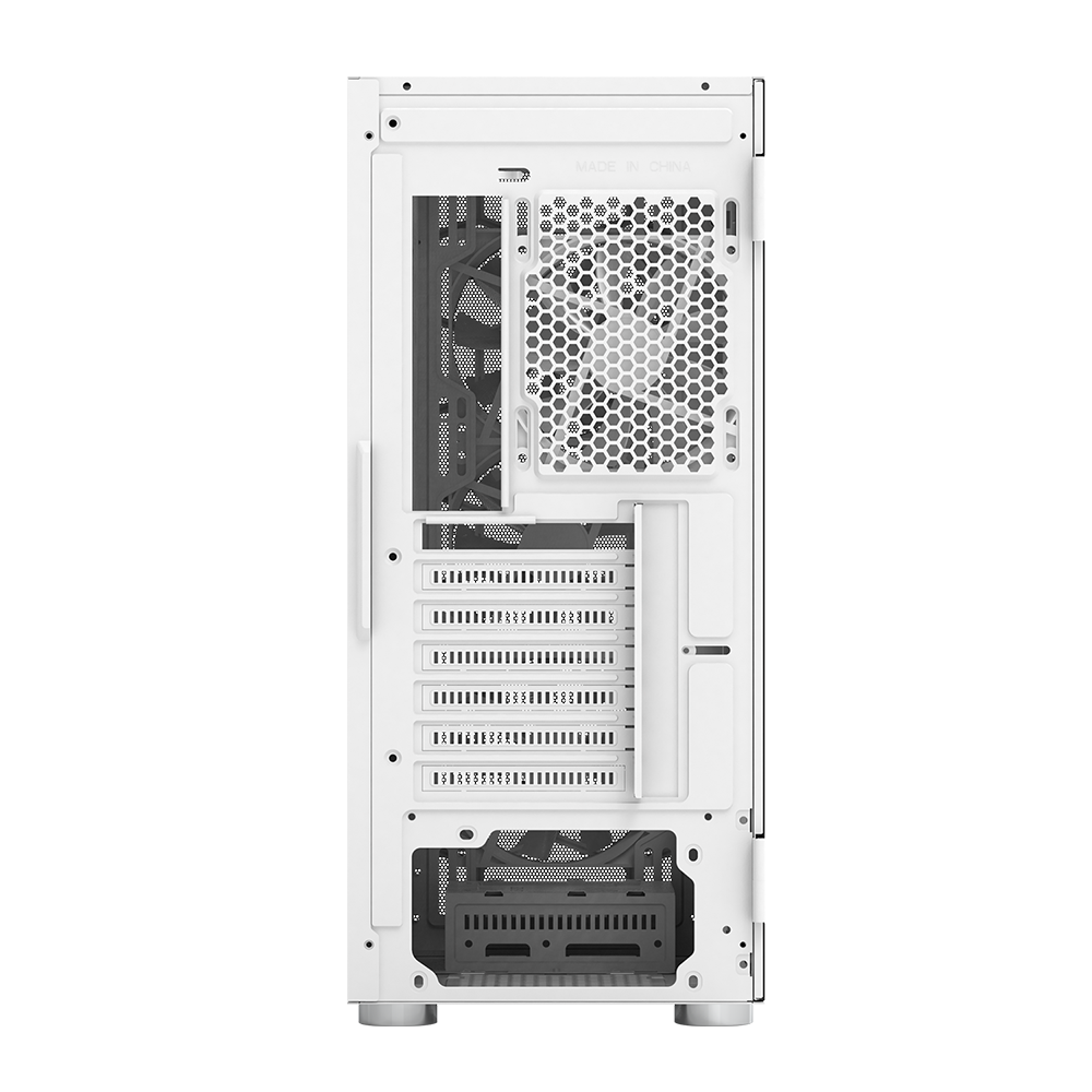 Montech X3 Glass White - 3x 140mm static RGB fans + 3x 120mm static RGB fans, Side Swivel Tempered Glass