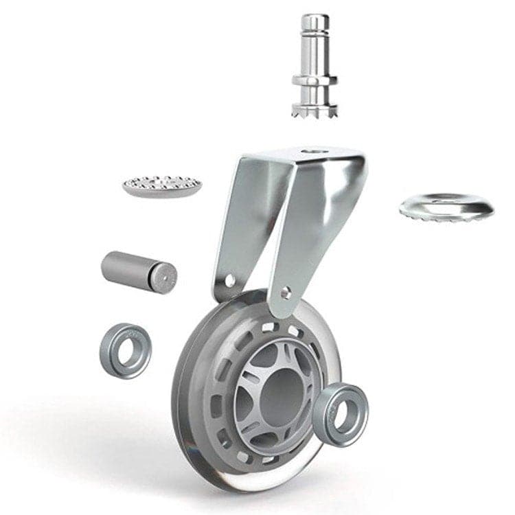 DON ONE - GCW750 Gamingstol hjulsæt opgradering 3" - Chrome DON ONE