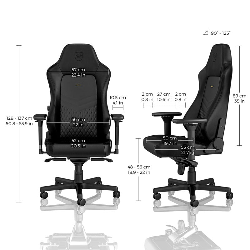 noblechairs HERO Real Leather Sort noblechairs