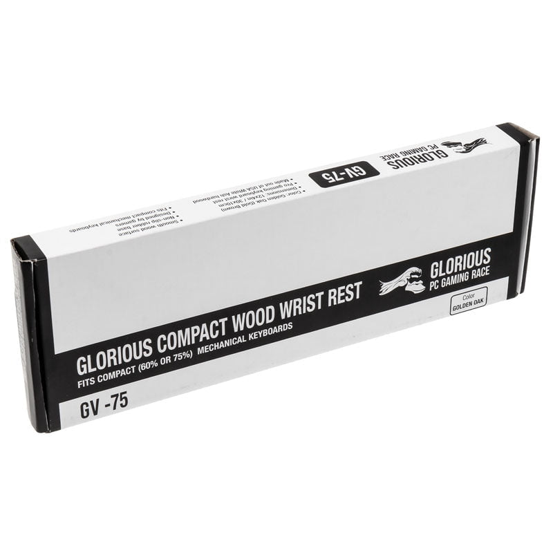 Glorious - Wooden Keyboard Wrist Pad - Compact, Onyx Glorious