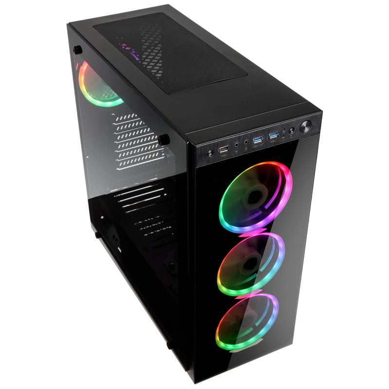 Kolink Horizon RGB Midi-Tower, Tempered Glass - Black Kolink