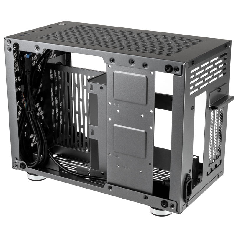 Kolink Rocket Heavy Vented Edition Aluminium Mini-ITX Case-Gunmetal Grey Kolink