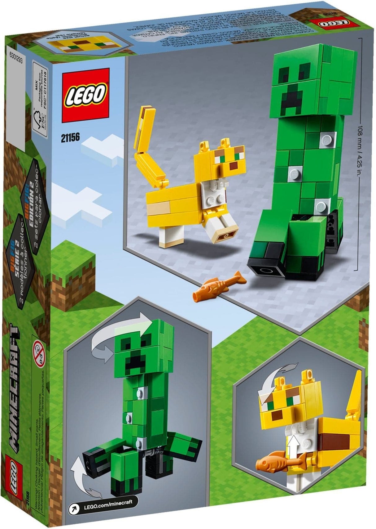 LEGO Minecraft - Stor Creeper-figur og Ocelot (21156) Lego