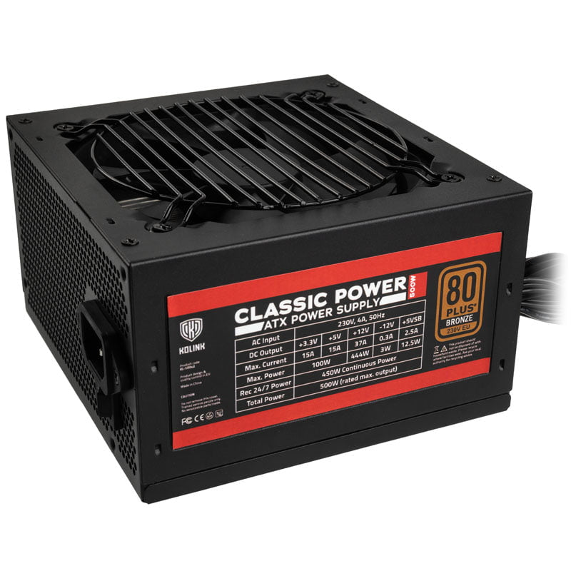 Kolink Classic Power 80 PLUS Bronze PSU - 500 Watt Kolink
