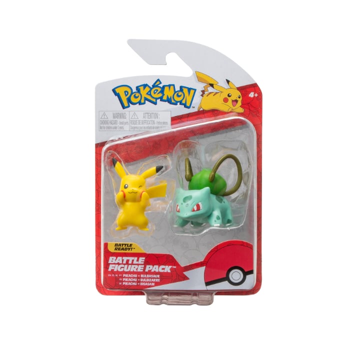 Pokémon - STRIDSFIGURE 2-PACK BULBASAUR OCH PIKACHU