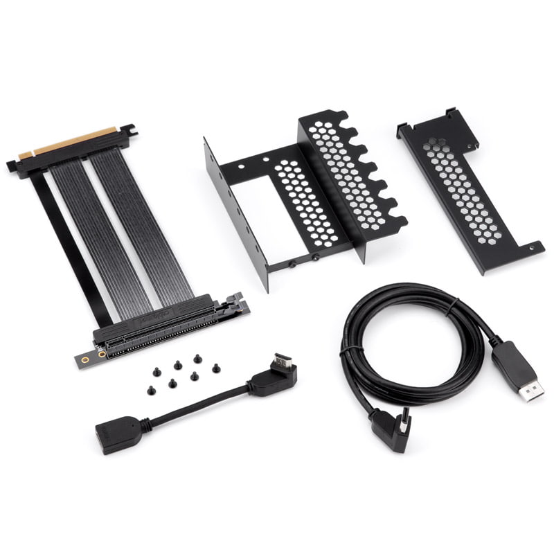 CableMod Vertical PCI-e Bracket PCI-e 4,0 Edition, HDMI + DisplayPort - black