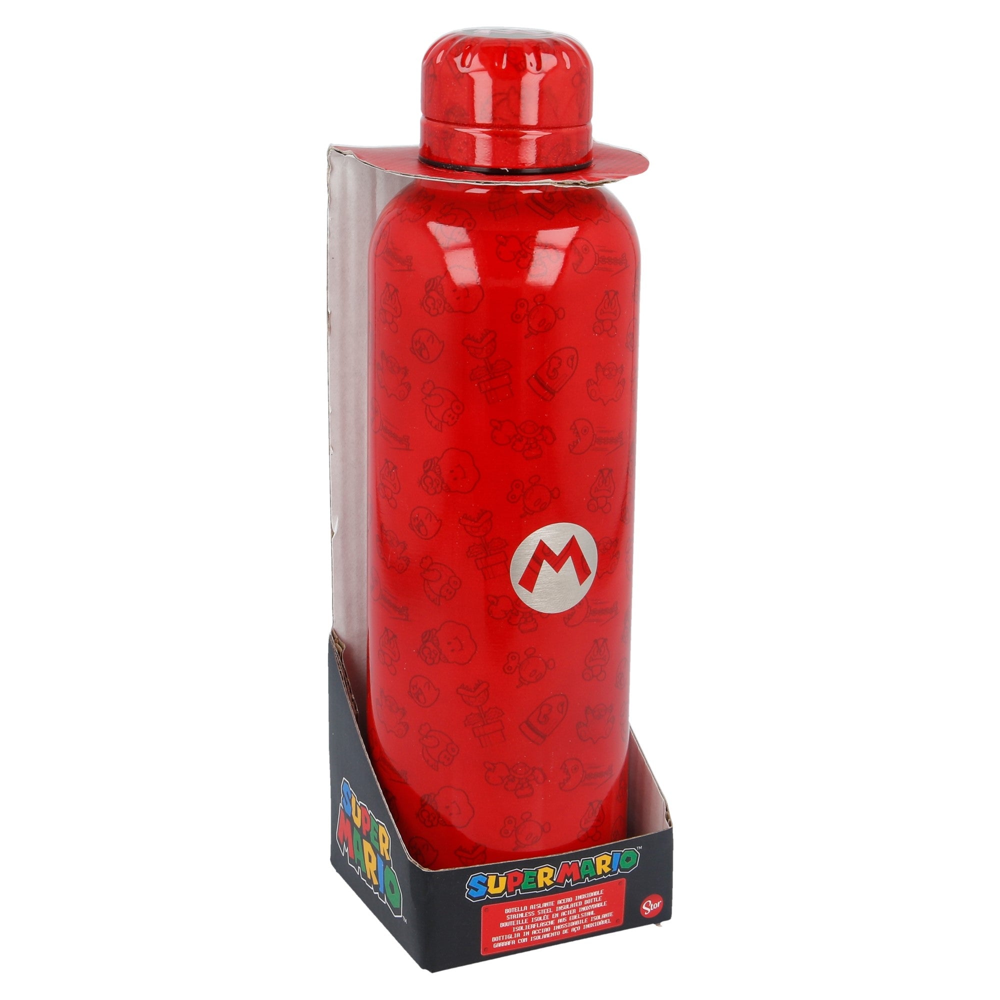 Super Mario - Metal Flaske - Rød - 515 ML