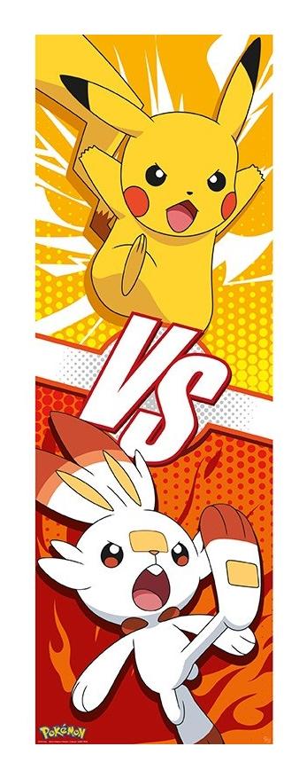 Pokemon Door Poster - Pikachu and Scorbunny - 53x158 cm Abysse