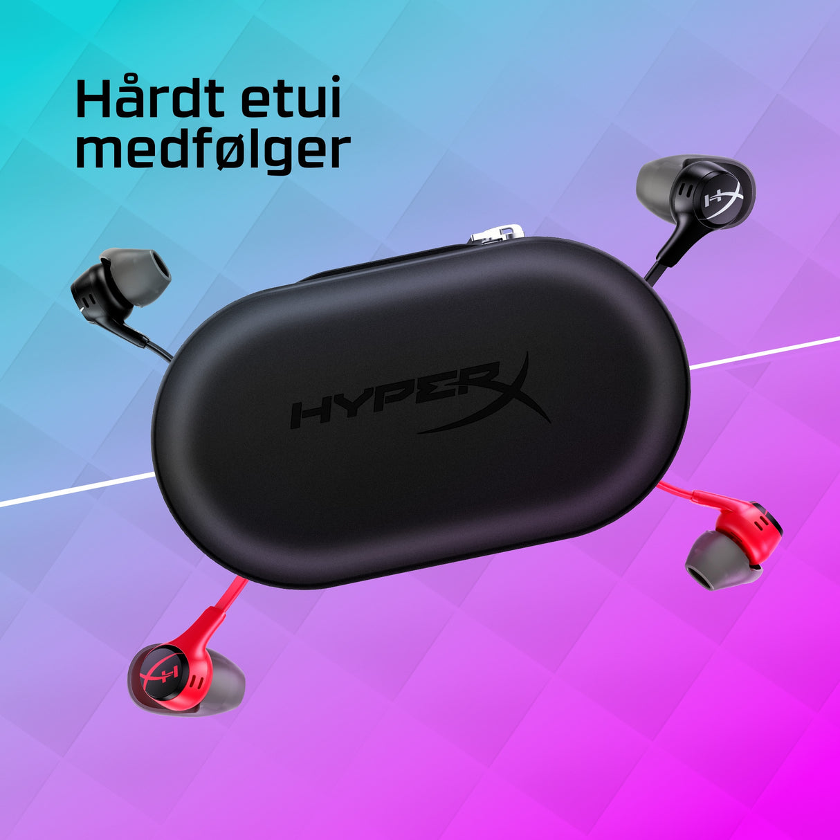 HyperX Cloud Earbuds II Kabling Øreproptelefoner Sort Rød Hewlett-Packard