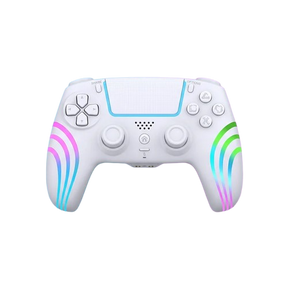 Deep Explorer Wave W RGB – hvid controller til PS5 – forside