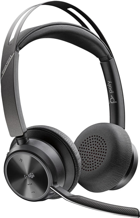 Poly Voyager Focus 2 Trådløst Kontorheadset - Sort HP
