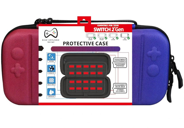 Deep Explorer Protective Case – Blå/Pink – Nintendo Switch 2 – produktbillede