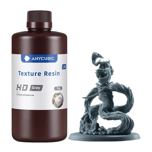 Anycubic Texture Resin HD – grå, 1 kg – Geekd