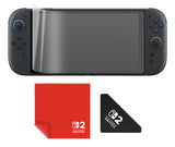 Turtle Beach Screen Protector Kit – Nintendo Switch 2 – 2 stk. – sættets tilbehør ved illustreret konsol