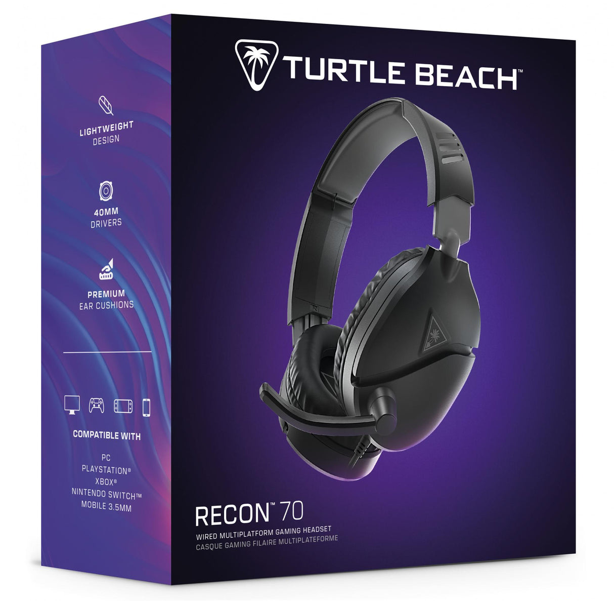 Turtle Beach Recon 70 Kablet Headset - 2024 Multi platform - Sort