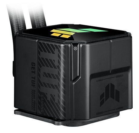 Pumpeblok på ASUS TUF Gaming LC III 360 ARGB set fra siden