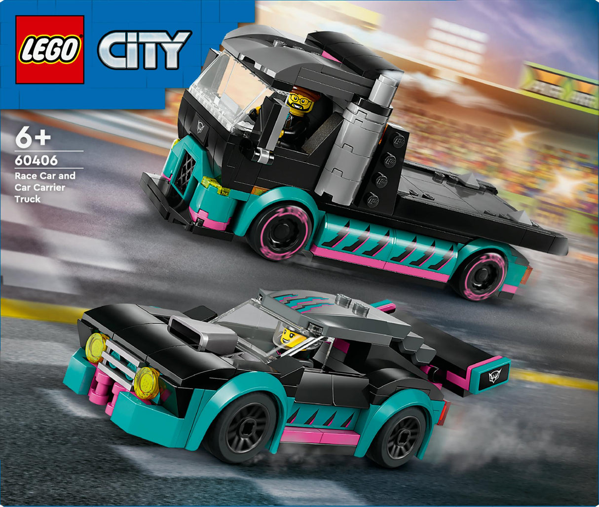 LEGO 60406 City Car Transporter with Racing Car, construction toy LEGO