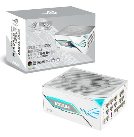 ASUS ROG Thor 1200P3 White Gaming E – 1200 W PSU – strømforsyning og emballage