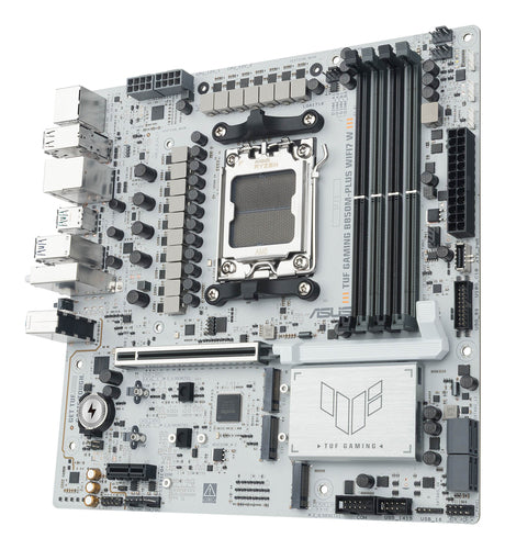 ASUS TUF GAMING B850M-PLUS WIFI7 W – skråt ovenfra