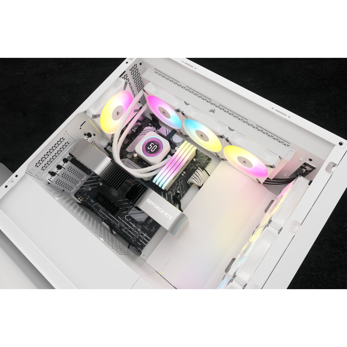 CORSAIR iCUE H150i ELITE LCD XT Processors flydende kølesystem 1-pack Hvid 120 mm