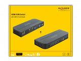 DELOCK HDMI KVM Switch 4K 60Hz mit USB 3.0 und Audio