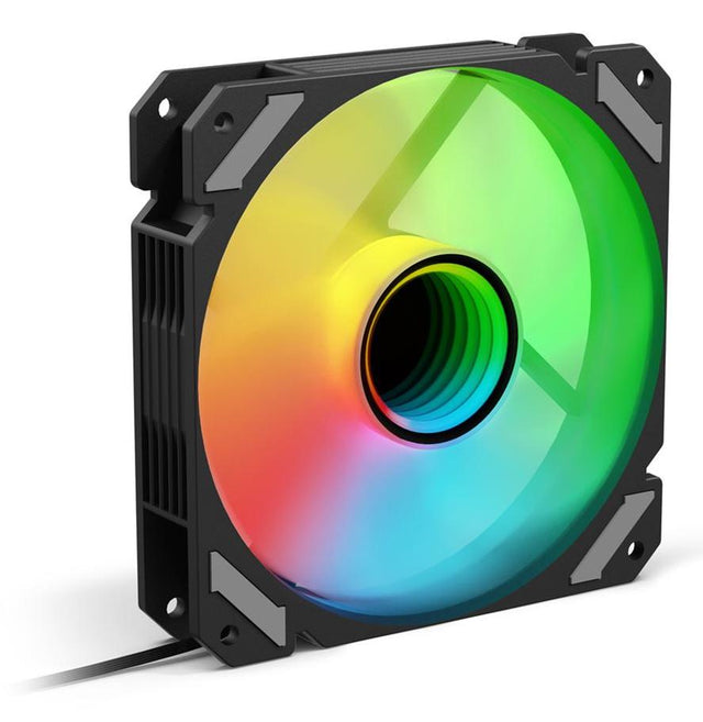 Sort Sharkoon SHARK Mirror PWM RGB blæser med infinity-spejl