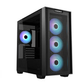 ASUS A21 PLUS mATX Case with 4 Pre-installed ARGB Fans, BTF support - Black ASUS