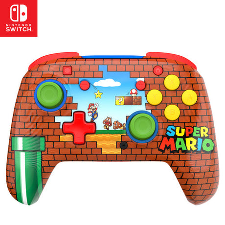 Turtle Beach Rematch Wireless – Mario Bricks Reveal – Switch – Front med Mario Bricks-motiv