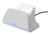 Trust GXT 255W – hvid opladningsstander til PS5 – produkt vist uden elektronisk udstyr