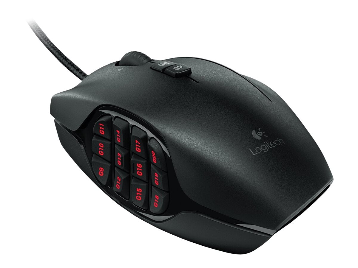 Logitech Gaming Mouse G600 MMO Laser Kabling Sort