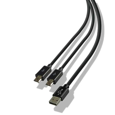Steelplay Dual Play & Charge – 3 m kabel til PS4-controllere – produkt og tilslutningskabel