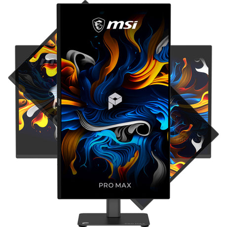 MSI PRO MAX 271UPX12G – 26,5″ skærm, 3840 × 2160, 120 Hz – pivot illustreret