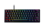 Razer Huntsman Mini – Mini 60% – Nordic – Clicky Purple – Sort – RGB-tastatur ovenfra; producentillustration, varen har nordisk layout