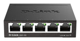 D-Link DGS-105 – 5-port Gigabit-netværksswitch – sort DGS-105 med fem Ethernet-porte