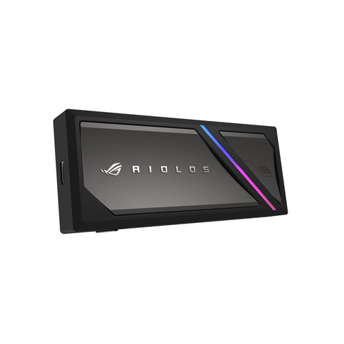 ASUS ROG Strix Aiolos – SSD-kabinet set skråt fra siden