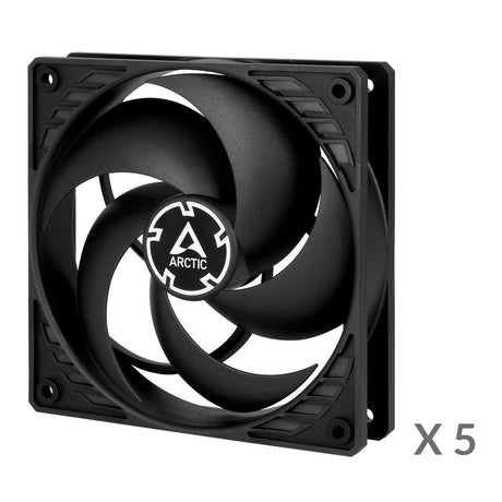 Arctic Cooling P12 Kabinet Fan 120mm PWM - 5 Pak - Sort Arctic Cooling