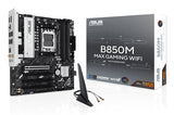 ASUS B850M MAX GAMING WIFI – bundkort med emballage og antenne