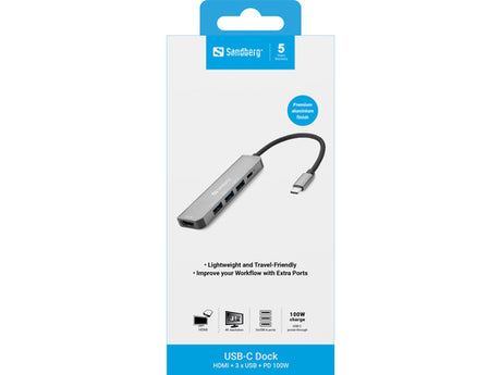 USB-C Dock HDMI+3xUSB+PD 100W