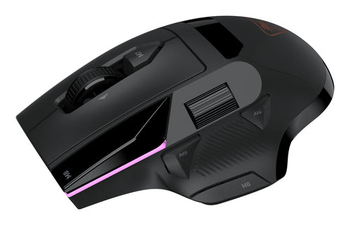 Turtle Beach Command MC5 – trådløs gamingmus, sort – Venstre side set oppefra