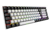 Hvidt Sharkoon SGK50 S2 med RGB-belysning og tysk ISO-layout